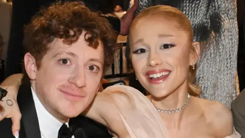 Getty Images Ethan Slater and Ariana Grande at the 31st Screen Actors Guild Awards held at Shrine Auditorium and Expo Hall on February 23, 2025 in Los Angeles, California