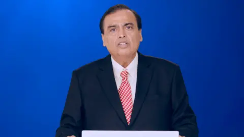 Reliance updates/Youtube Mukesh Ambani speaks while looking into the camers
