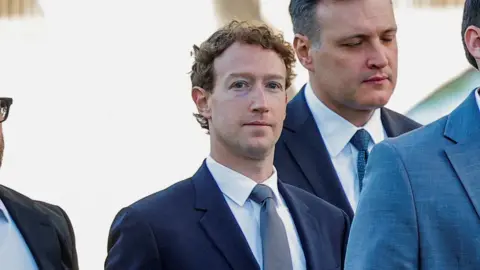 Reuters Mark Zuckerberg, Meta's co-founder and chief executive, in a blue suit and tie.