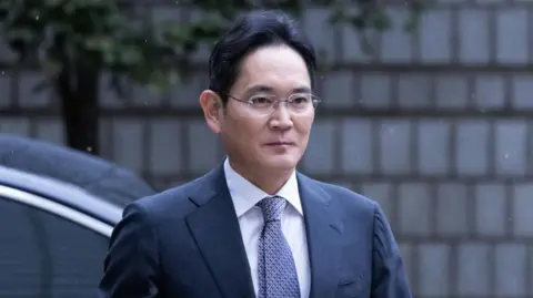 Bloomberg via Getty Images Lee Jae-yong, chairman of Samsung Electronics Co., arrives at the Seoul Central District Court in Seoul, South Korea, on Monday, 5 Feb., 2024.