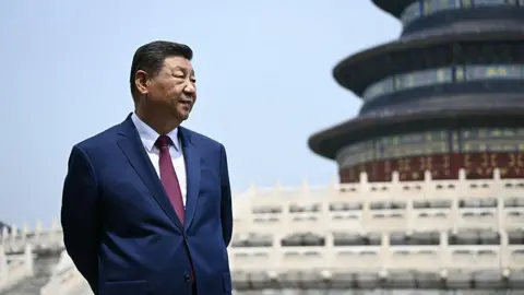Getty Images China's President Xi Jinping visits the Temple of Heaven on May 14, 2026 in Beijing,