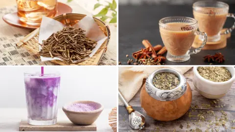 Hojicha, Chai, Ube and Mate - Karak chai is made with more spices than the chai lattes sold at coffee chains - Ube has appeared on some coffee chain menus this summer