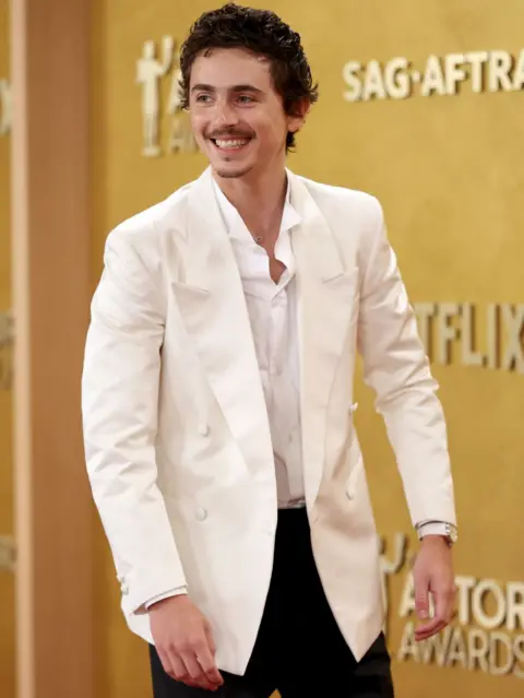 Getty Images Timothée Chalamet attends the 32nd Annual Actor Awards at Shrine Auditorium and Expo Hall on March 01, 2026 in Los Angeles, California. 