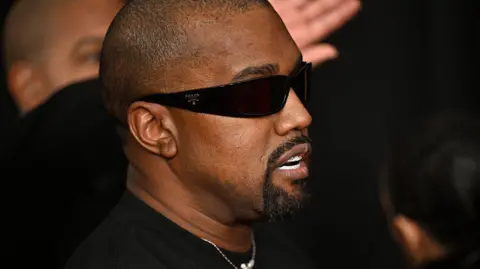 Getty Images US rapper and producer Kanye West arrives for the 67th Annual Grammy Awards at the Crypto.com Arena in Los Angeles on February 2, 2025. 