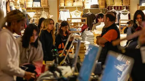 Getty Images Shoppers at a Brandy Melville store in Houston, Texas (file picture)