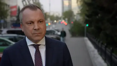 Yevgeny Popov, a Russian MP, speaks to the BBC