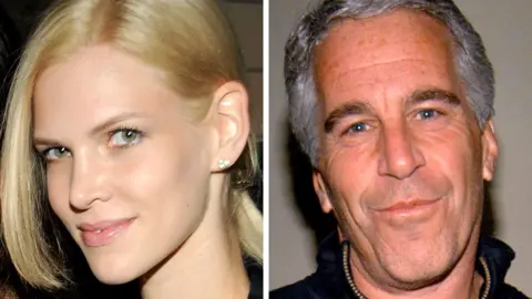 Getty Images Nadia Marcinko (L) was Epstein's main girlfriend for seven years after his relationship with Ghislaine Maxwell came to an end
