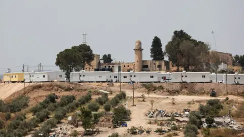 Reuters Mobile homes at the new settlement of Sa-Nur, near Jenin, in the occupied West Bank (9 May 2026)