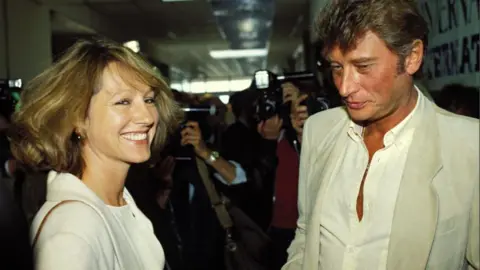 Getty Images Nathalie Baye and Johnny Hallyday at Cannes in May 24th,1984
