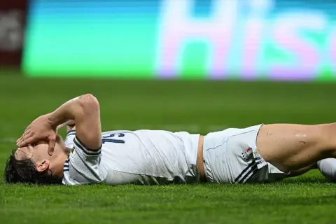 Getty Images A defeated Pio Esposito 