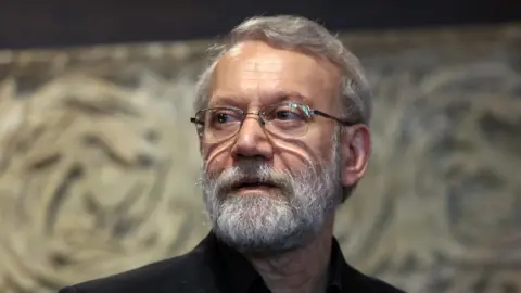 EPA File photo showing Ali Larijani in Beirut, Lebanon (13 August 2025)