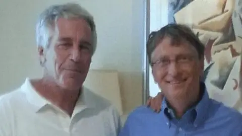 US Department of Justice Epstein and Gates pictured together in an undated image published by the US Department of Justice