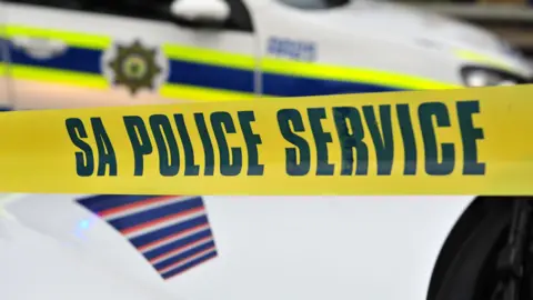 Getty Images Stock image of South Africa police service cordon