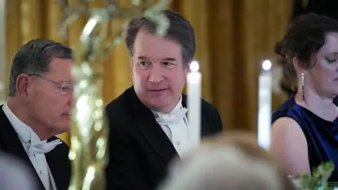Getty Images U.S. Supreme Court Justice Brett Kavanaugh attends a state dinner hosted by U.S. President Donald Trump and first lady Melania Trump for King Charles III and Queen Camilla in the East Room of the White House on April 28, 2026 in Washington, DC.
