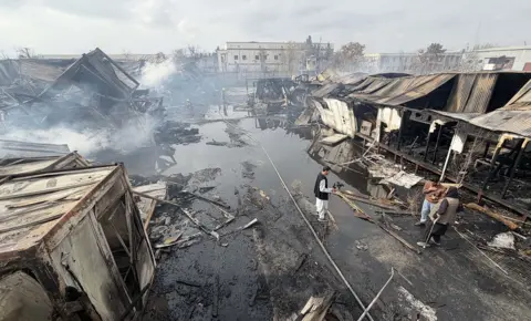 Anadolu via Getty Images A view of destruction following reported Pakistani airstrikes in Kabul, Afghanistan on March 17, 2026. 