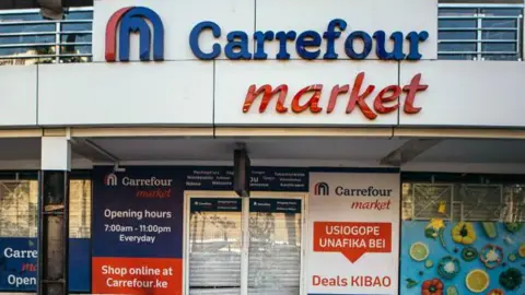 Bloomberg via Getty Images A Carrefour supermarket in Nairobi