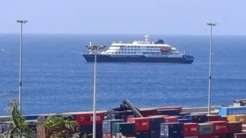 Reuters MV Hondius docked off Cape Verde on 4 May