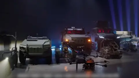 United24 Robots, drones and trucks in a studio setting
