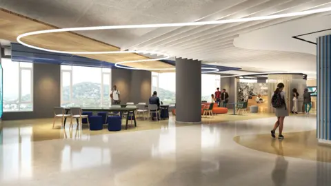 University of York Concept image of an interior space at the University of York Mumbai campus 