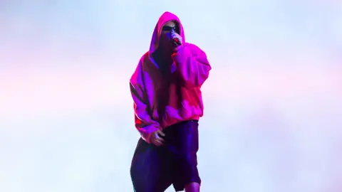 Getty Images Justin Bieber performing on stage at Coachella
