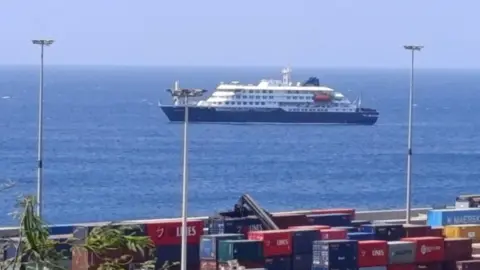 Reuters MV Hondius docked off Cape Verde on 4 May