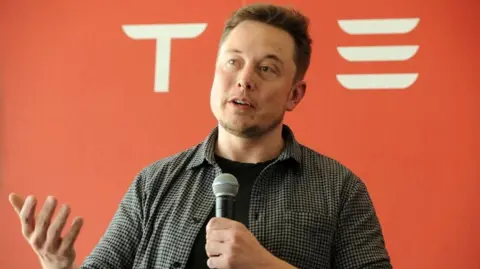 Reuters Elon Musk during a media tour of the Tesla Gigafactory 