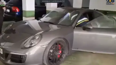 Guardia di Finanza A grey sports car
