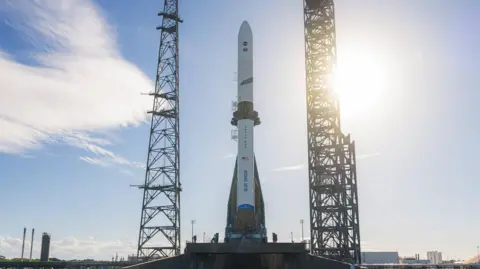 Blue Origin Blue Origin's New Glenn rocket on its launch pad