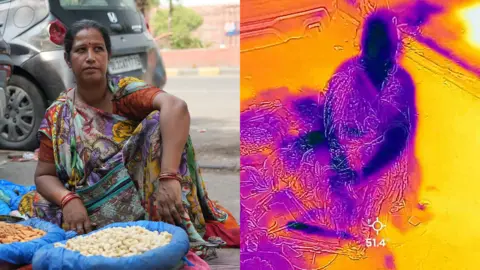 Sanjana Ben sells dry fruits from the pavement in Old Delhi