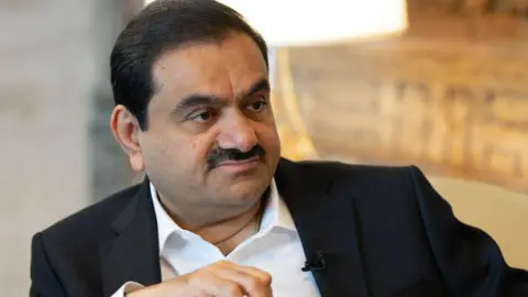 Getty Images Gautam Adani, chairman of Adani Group, during a Bloomberg Television interview at the company's headquarters in Ahmedabad, Gujarat, India, on Saturday, May 25, 2024.