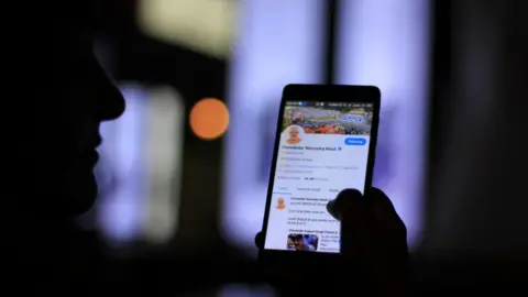 Getty Images Indian Prime Minister Narendra Modi has changed his name on Social Networking sites as Chowkidar Narendra Modi , on March 17, 2019. 