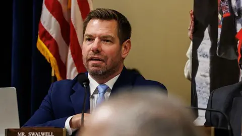 Getty Images Swalwell speaks in a hearing