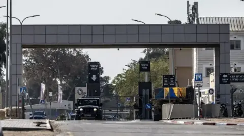 Anadolu via Getty Images File photo showing the entrance to Sde Teiman military base in southern Israel