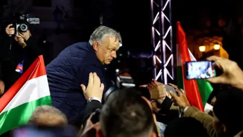 Reuters orban at a rally in March