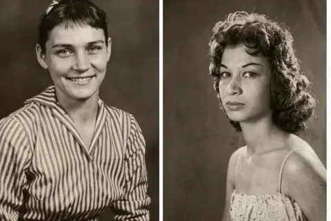 Vivian Hansen/Author’s Collection Shirley Churcher (L) and Marie Sampson (R) in their Band Wagon days. Shirley found fame in the UK, while Marie became popular on Australian television as “Sabrina”. 