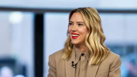 Getty Images Scarlett Johansson speaks on US TV