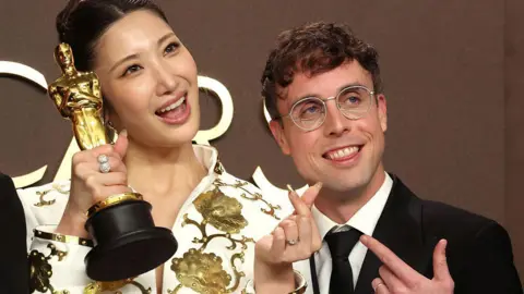 Getty Images Golden songwriters Ejae and Mark Sonnenblick winners of the Best Original Song for 