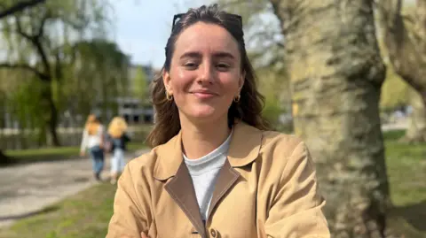 Lawyer Hannah Prins smiles at the camera