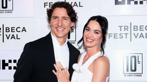Getty Images Justin Trudeau and Katy Perry at the Tribeca Festival's World Premiere of 