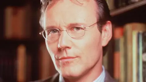 Getty Images Anthony Head poses for a photo in character as Rupert Giles from Buffy the Vampire Slayer 