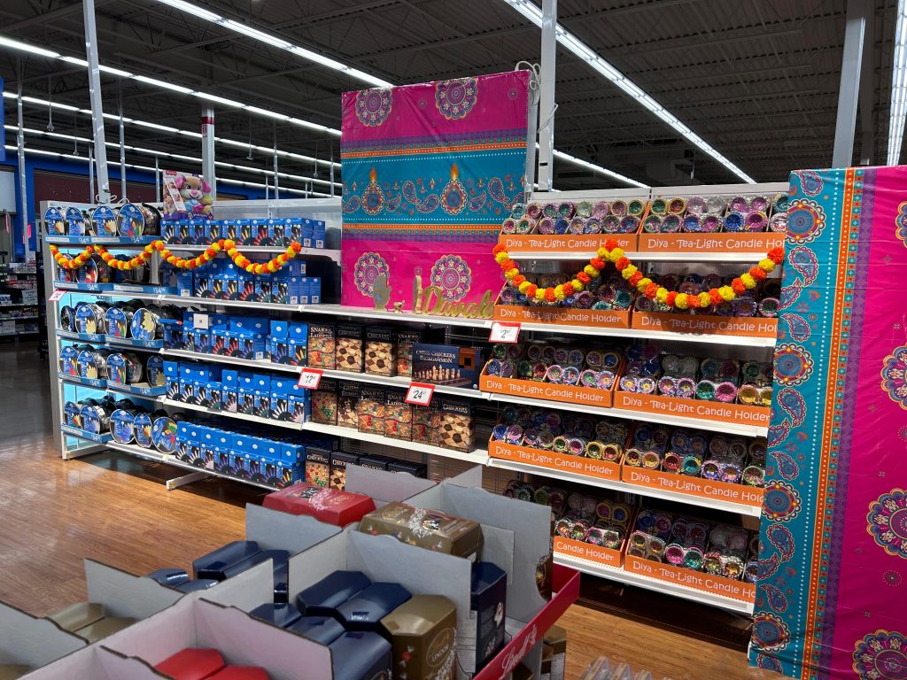 Walmart display of Diwali products. OMNI News