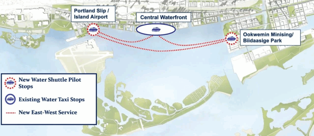 Water shuttle pilot map
