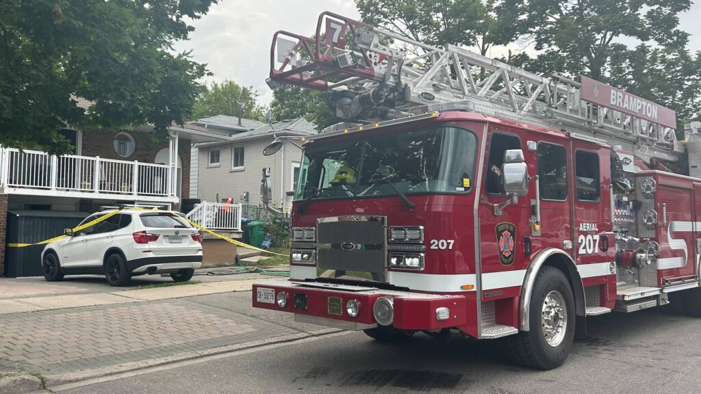 A fire broke out at a home on Royal Salisbury Way in Brampton on June 25, 2026