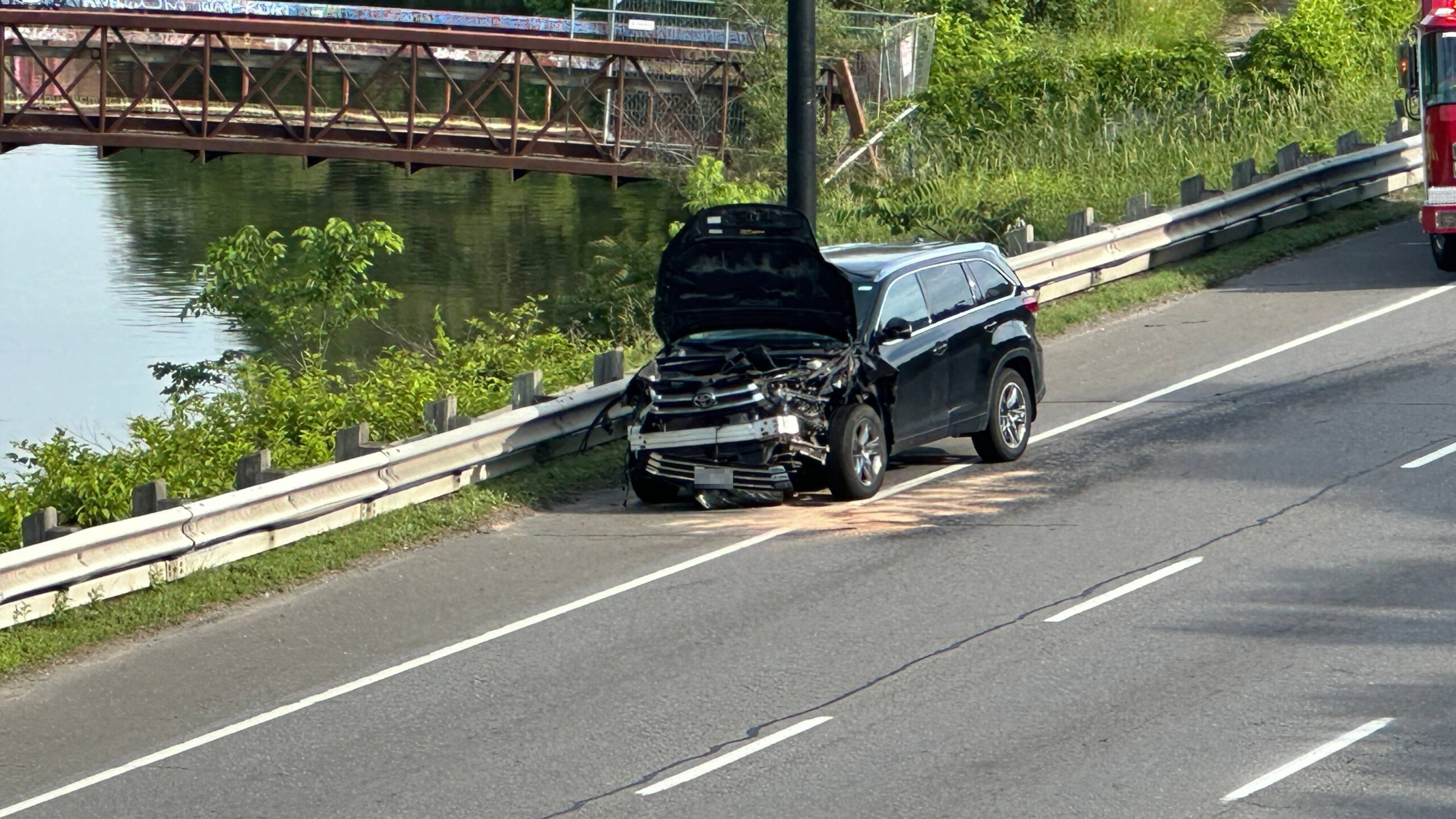 One of two collisions on the Don Valley Parkway on June 16, 2026