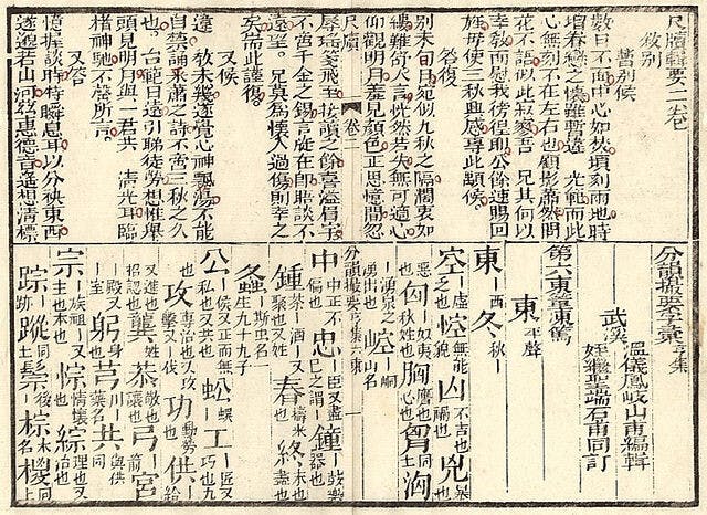查現存最古的粵音字典《分韻撮要》,「舶」、「泊」、「薄」三字同音。(Wikimedia Commons)