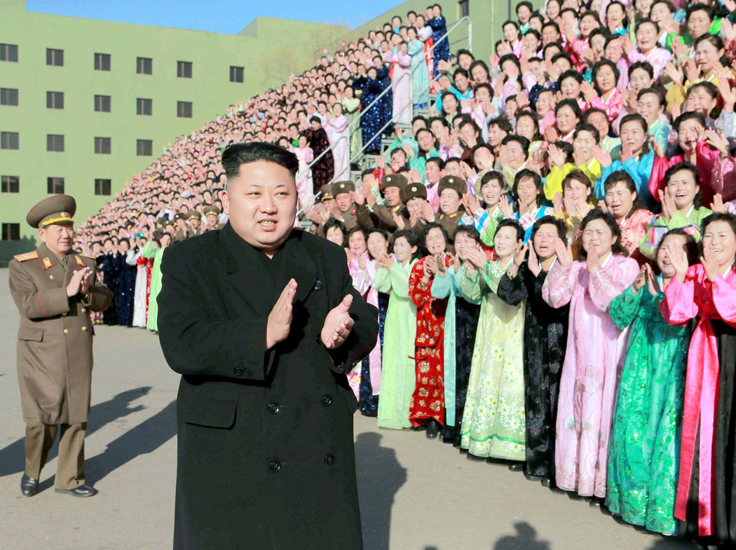 北朝鮮領導人金正恩，攝於本月初。