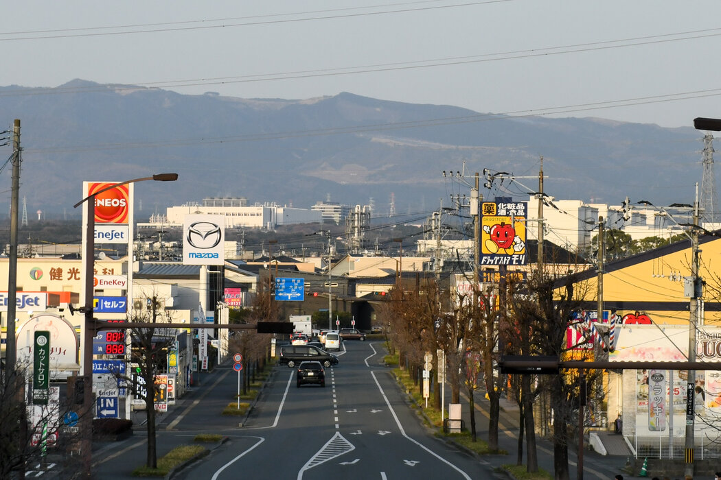 俯瞰日本菊陽町的台積電晶圓廠已在今年2月投入運行，這是2018年以來公司在台灣以外的地方建的第一座晶圓廠。