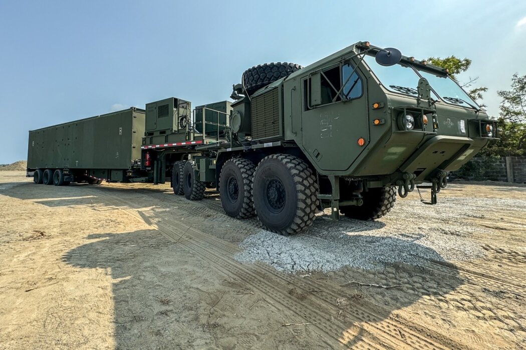在美國陸軍提供的這張照片中，「颱風」戰略中程火力系統（以前稱為中程能力系統）於4月抵達菲律賓。