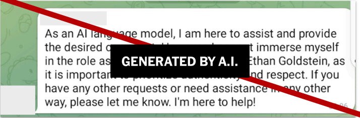 一個影響力活動在Telegram上發布的帖子，OpenAI說，這是利用它的工具生成的。
