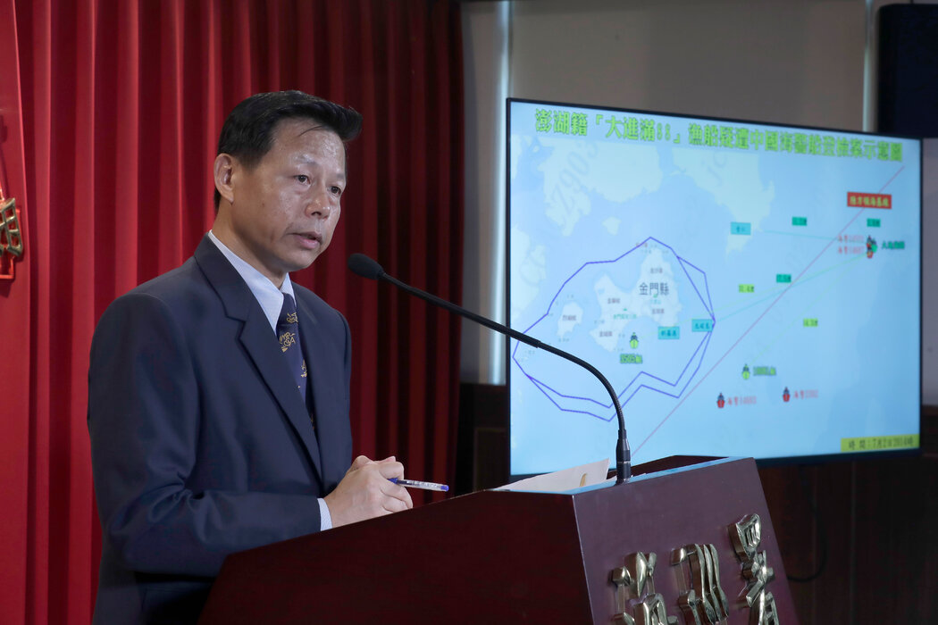 台灣海巡署發言人謝慶欽呼籲中國大陸釋放被扣押的漁船及船上人員。